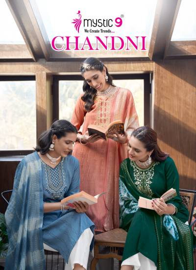 CHANDANI VOL 1 BY MYSTIC 9 DESIGNER RAYON SALWAR SUIT WHOLESALER IN INDIA